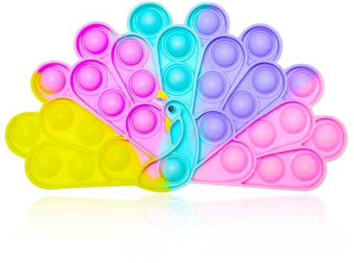 Steemjoey Push IT and POP Bubble, Sensorisches Fidget Spielzeug, Pfau Stressabbau Spielzeug, Erwachsene und Kinder zu Entlasten Angst und Autismus