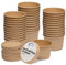 CaterCo Disposable Soup Containers with Lids - Kraft Takeaway Paper Soup Cups, 8oz 240ml, Microwave & Freezer Safe Container, Eco-Friendly, Storage for Ice Cream and Soup Bowl25 Pack