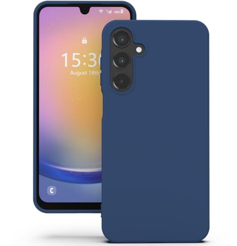 YATWIN für Samsung Galaxy A25 5G Hülle, Premium Silikon Handyhülle mit Kameraschutz, Seidig-Weicher Berühren Ultra Dünne Stoßfeste Kratzfeste Schutzhülle, Blau