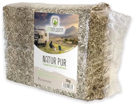 Loovolution® - Toiletteneinstreu 3 Kg Natur | Hanfeinstreu für Trenntoiletten, Trockentoiletten, Campingtoiletten | Kompostierbar | staubfrei