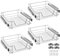 JNGLGO 4x Teleskopschublade Küchenschublade für 50 cm Schrank Küchenschrank Korbauszug Vollauszug 20kg Belastbar Schrankauszug