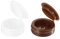 Sourcing Map 100pcs Plastic Hinged Screw Cover Caps, 4mm Fold Snap Covers for Covering Head (White and Dark Brown)