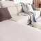 Gleedipre Cord Elastischer Sofabezug Sitzkissen Rückenlehne Kopfstütze Möbelschutzbezug rutschfest Staubdicht Sofa-Spannbettlaken(Cremefarben,95-115 cm x 160-200 cm)