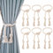Hshenjhu 6 Stück Vorhang Raffhalter, 75 cm Quaste Raffhalter für Vorhänge, Vorhangseil Raffhalter Vorhangseil Raffhalter, Vorhang Seil Schnallen für Haus, Wohnzimmer, Büro, Schlafzimmer Deko