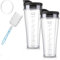 awagas 2-Pack 24oz Blender Replacement Parts for Ninja Blender BN750UK BN800UK BN495UK CB350UK CB150UK CB100UK, 2Pcs Replacement Cups with Spout Lids