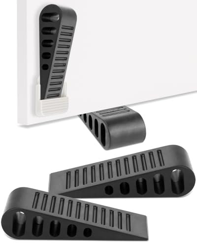 BELLALICHT 2 Stück Gummi Türstopper Keil, Türstopper Keil Gummi für den Boden, Türkeile Rutschfest Gummi mit Halter, Gummikeile Für alle Oberflächen,für Badezimmer, Balkontür, Kinderzimmer