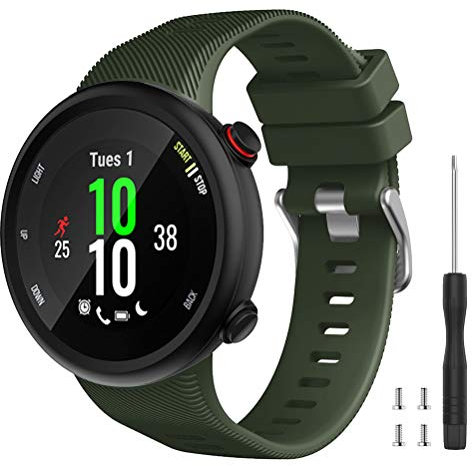 Vozehui Cinturino di ricambio compatibile con Garmin Forerunner 45S, cinturino sportivo in morbido silicone per Forerunner 45S