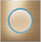 Circle 1/2/3/4 gang 2 way Push Button Wall Light Switch Glass Step Light LED Indicator (gold 1 gang 2 way)