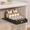 Diwoker Tiroir Coulissant Cuisine, 1 Pièce Tiroir Télescopique, Rangement Coulissant Placard avec Adhésif, Rangement et Organisation de Cuisine (Noir, 25x43x6cm)