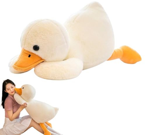 AQCQDQ Gans Plüschtier Stofftier Gans, Kuscheltier Ente Plüschtier, Spielzeug Plüsch Gans, Ente Puppe Flauschiges Stofftier zum Spielen & Kuscheln, Geschenk für Kinder Mädchen (50cm)