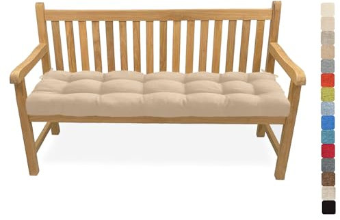 Lsjoaw Bankauflage Bankkissen 150X45X8CM Sitzauflage Sitzkissen Bank Bankpolster Sitzpolster Auflage für Gartenbank Sitzbank & Hollywoodschauke Outdoor/Indoor,Color#3 Beige