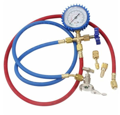 UKCOCO Kit Manometro per Condizionatori Aria Set Completo per Refrigerante Strumenti Servizio per Auto e Domestico Materiali Resistenti e Facili da Usare