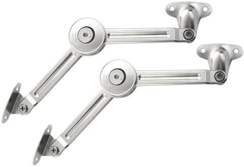 2Pieces Adjustable Tension Soft Closing Hinges for Toy Box Storage Chest Safe Smooth Lid Stay Zines Alloy Construction