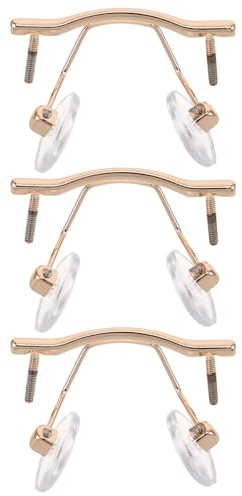 SAFIGLE 3 Stück Packung Nasenpads für Brillenbrücken aus Metall und Acryl mit Rutschfestem Grip für Brillenreparatur und Komfortablen Sitz Am Nasenrücken