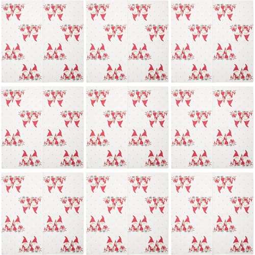 TOPPERFUN 40stücke Weihnachtsservietten Einwegservietten mit Weihnachtsmann-motiv Papierservietten für Partys Tischservietten Bedruckt Weihnachtsservietten zum Dekorieren