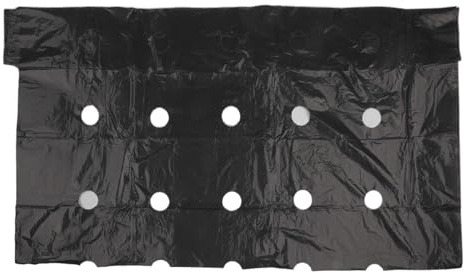 NINMORTH Film de Paillage Perforé pour Plantes de Jardin et Potager, Film de Couverture au Sol en PE avec Trous Pré-Découpés, 10 m x 0,95 m, Noir