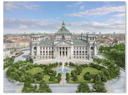 Berlin - Reichstag Seen from the Victory Column，wooden Jigsaw Puzzle 1000 Pieces Adult Toys Decompression Game（75x50cm）-AA25