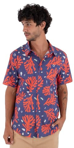 Hurley Herren Men's Short-Sleeved Shirt - Printing Press Coral T-Shirt