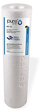 PureOne PP-10 MEDIUM (20µ bis 80µ) Polypropylene Blockfilter für 10 Zoll Wasserfilter Gehäuse. Bewährter Sedimentfilter. Verschiedenen Feinheiten. Brunnen, Zisterne, Hauswasserwerk