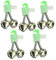 VORCOOL 5 Stück Twin Bells Angelrute Alarmglocken Clip Tackle Nacht Meer Angelrute Angeln Glocken Dual Bells Rod Clamp TIPP Clip Twin Alarm Bells