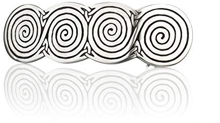 Eburya - Keltische Haarspange - Handgefertigt in England - Silber - One Size - 1 Stück - Unisex - Keltisch - Haarspange - Erwachsene