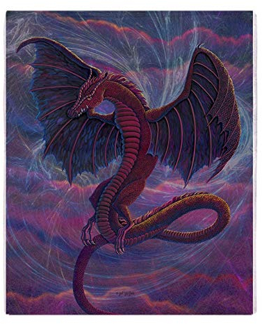 YISUMEI Decke Drachen Kuscheldecken Weich Flanell Fleecedecke Bettüberwurf(150x200cm)
