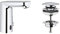 GROHE Eurosmart Cosmopolitan E Bundle | Infrarot - Waschtischarmatur + Ablaufgarnitur mit Klickverschluss