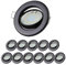 Sweet Led 12x Einbaustrahler GU10 230V - Deckenspots schwenkbar Schwarz-Matt Ø68mm – 5W LED 3000K Warmweiß – Einbauleuchten mit austauschbarem Leuchtmittel & Keramik-Fassung