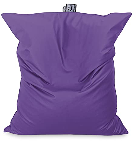 HAPPERS Sitzsack XXL Kunstleder Indoor Lila mit Füllung für den Innenbereich. Riesiges Kissen, vielseitig, kann als Ersatz für das Sofa oder auch das Bett verwendet, Big Puff