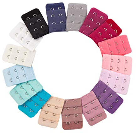 VALICLUD Estensori per Reggiseno 2 Ganci Estensione per Reggiseno Reggiseno per Estensore Elastico Morbido Morbido Confortevole 10 Pezzi Colore Casuale