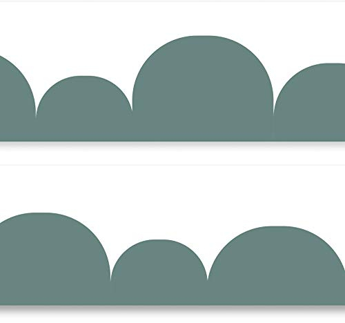 Yabaduu Bordüre 15x200cm für Kinderzimmer Babyzimmer Deko im Skandi Look Scandi Aufkleber Wandbordüre Wandtattoo für Kinder Mädchen Junge Y034 (Türkis)