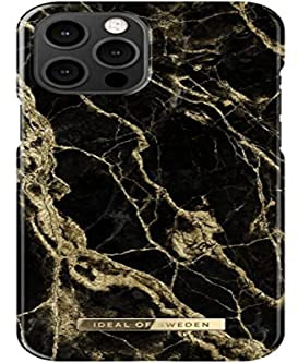 IDEAL OF SWEDEN Back Cover kompatibel mit iPhone 12 Pro Max - Gold, golden Smoke Marble