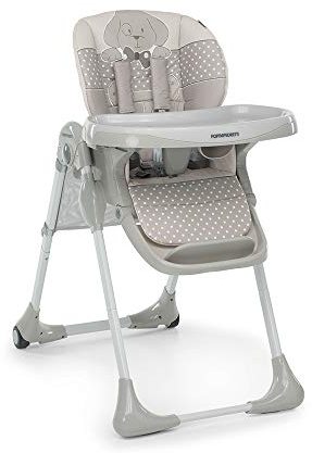 Foppapedretti Seggiolone Meeting, bambini da 6 mesi a 3 anni (fino a 15 Kg), Seduta/Poggiapiedi/Schienale Regolabili, Cesto Porta Oggetti, Stabile e Confortevole, con Imbottitura Lavabile, Puppy