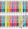 Libetui Set 50er ergonomische Kugelschreiber bunte Druckkugelschreiber in trendigen Farben für Büro Praxis Uni Haushalt Set 50 Kugelschreiber blauschreibend