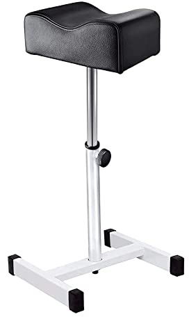 EBANKU Pedicure Foot Rest Stand Stool Salon Spa Beauty Footrest Home Pedicures Adjustable Seat Height Technician Nail Equipment (Black)