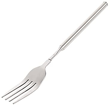 Tenedor Extensible, Tenedor Extensible Plegable, Tenedor Telescopico Extensible, 22,1~64,6cm Tenedores TelescóPicos de Acero Inoxidable, para Tostar, Fruta, Postre y Salchichas Perritos