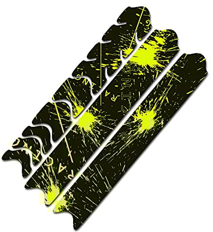 AlphaShield Fahrrad Rahmenschutz Kettenstreben Schutz Folie Aufkleber Rahmen Schutz Carbon MTB BMX Lackschutz Folie R161 (03 Racing Neon Gelb)