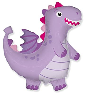 Ballonim® Drache Lila ca. 80cm Luftballons Folienballon Party Dekoration Geburtstag