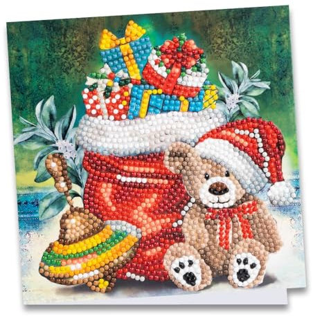 Ideen mit Herz Diamond-Painting-Grußkarte | 16 cm x 16 cm | 370 g/m² | Inkl. Umschlag & Werkzeug (Weihnachtsgeschenke)