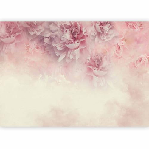 murando - Papier Peint Panoramique Adhésif Nature 343x256 cm - Tapisserie Murale Autocollante Décoration Moderne Chambre Salon - Rose marron rouge - Fleurs plantes nature b-C-1026-a-b