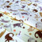 Stoff Meterware Kinderstoff Baumwollstoff Baumwolle - 1 Meter, Nähen, Bettwäsche, Kinder, Baby, Jungen, Mädchen, Bekleidung, Deko (Spielende Katzen Beige)