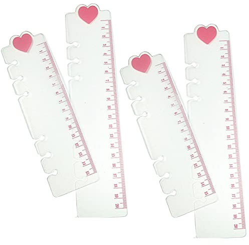 Lesezeichenlineal, transparent, mattiert, A5, A6, Seitenmarker, Seitenfinder, Lineal, Kunststoff, für lose Blätter, Lineal, Messlineal für A5-Größe, 6-Loch-Binder-Notizbuch, 4 Stück