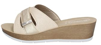 inblu Ciabatte avvolgenti Regolazione a Strappo, Sandali Donna, Platino, 40 EU
