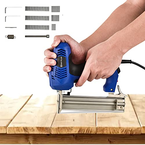 Druckluftnagler, 2 in1 Klammer und Nagelpistole (Nägel bis 50mm, Klammern bis 40mm) inkl. Zubehörset