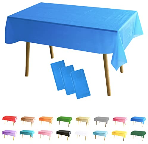 3 Stück Tischdecke Rechteckig Dunkelblau Party Tischdecke,137 * 274cm Tischdecke Papierrolle Einweg Tischdecke aus Kunststoff,wasserdichte Ölbeständig Tischdecken für Picknick,Geburtstags,Hochzeiten