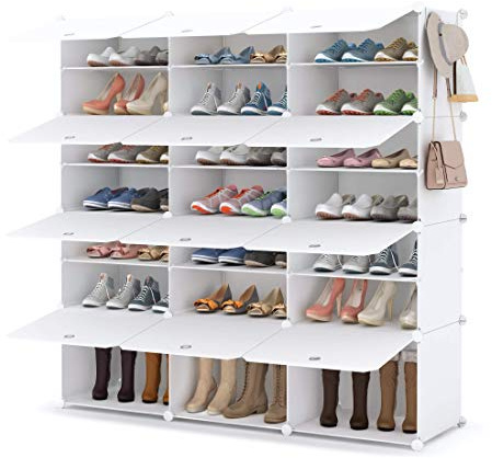 HOMIDEC Scarpiera, 7 livelli Scarpiera Ingresso Armadio 42 Paia Portascarpe | Scaffale Portascarpe per Ingresso Soggiorno, Camera da Letto
