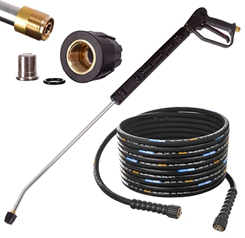 EAU CHAUDE Pistolet 30m Tuyau 250bar DN8 Lance Buse pour à Nettoyeur Haute Pression Karcher HD HDS