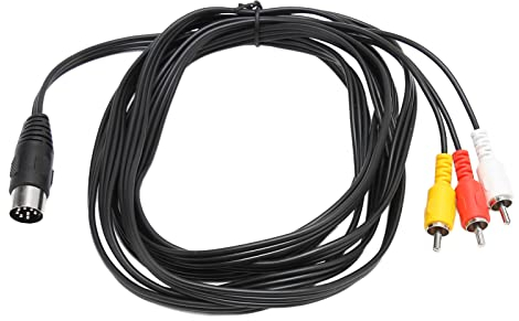 Câble DIN 8 Broches vers 3, Câble AV Stéréo DIN 8 Broches Mâle vers 3RCA Mâle pour Sortie de D'équipement Audio Vidéo,