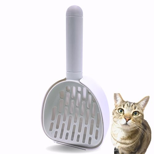 EBOKOO Pala para arenero de Gatos con Soporte ergonómico y fácil de Limpiar: Mantén el arenero de tu Gato Limpio y Libre de olores