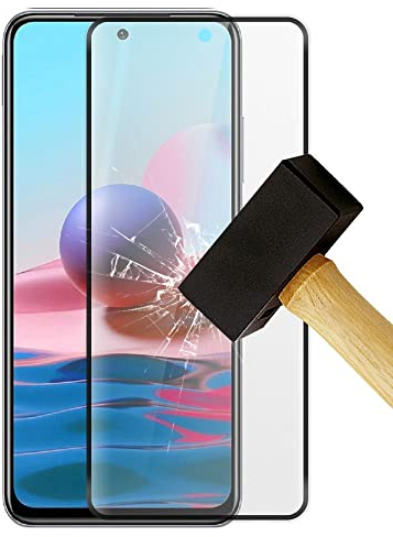 Película de cristal templado 4D negro compatible con Xiaomi Redmi Note 10 Redmi Note 10S